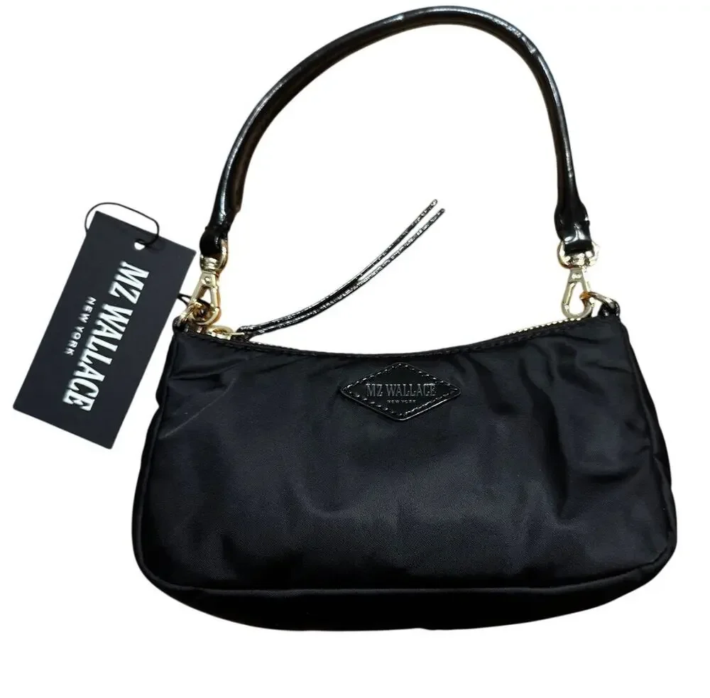 MZ Wallace Chelsea Bag Black Nylon Mini Crossbody Purse NWT